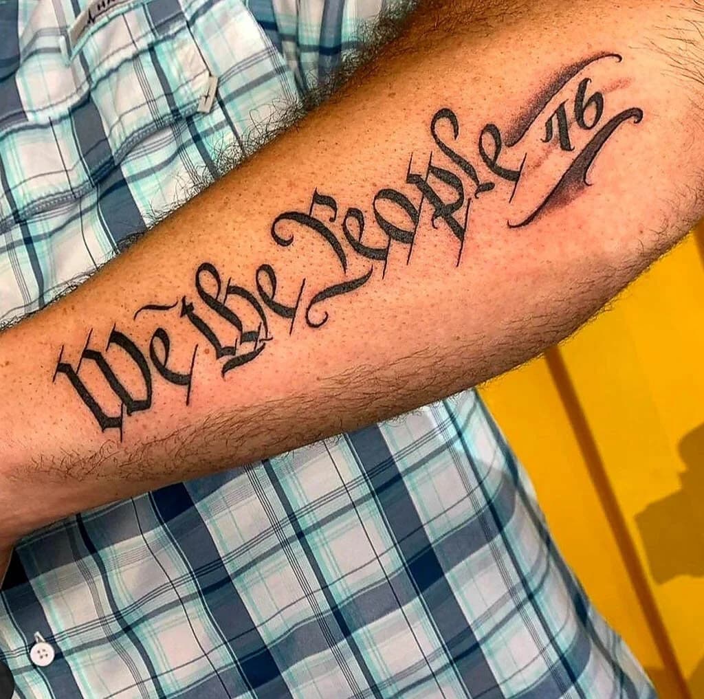Text & Script tattoo example