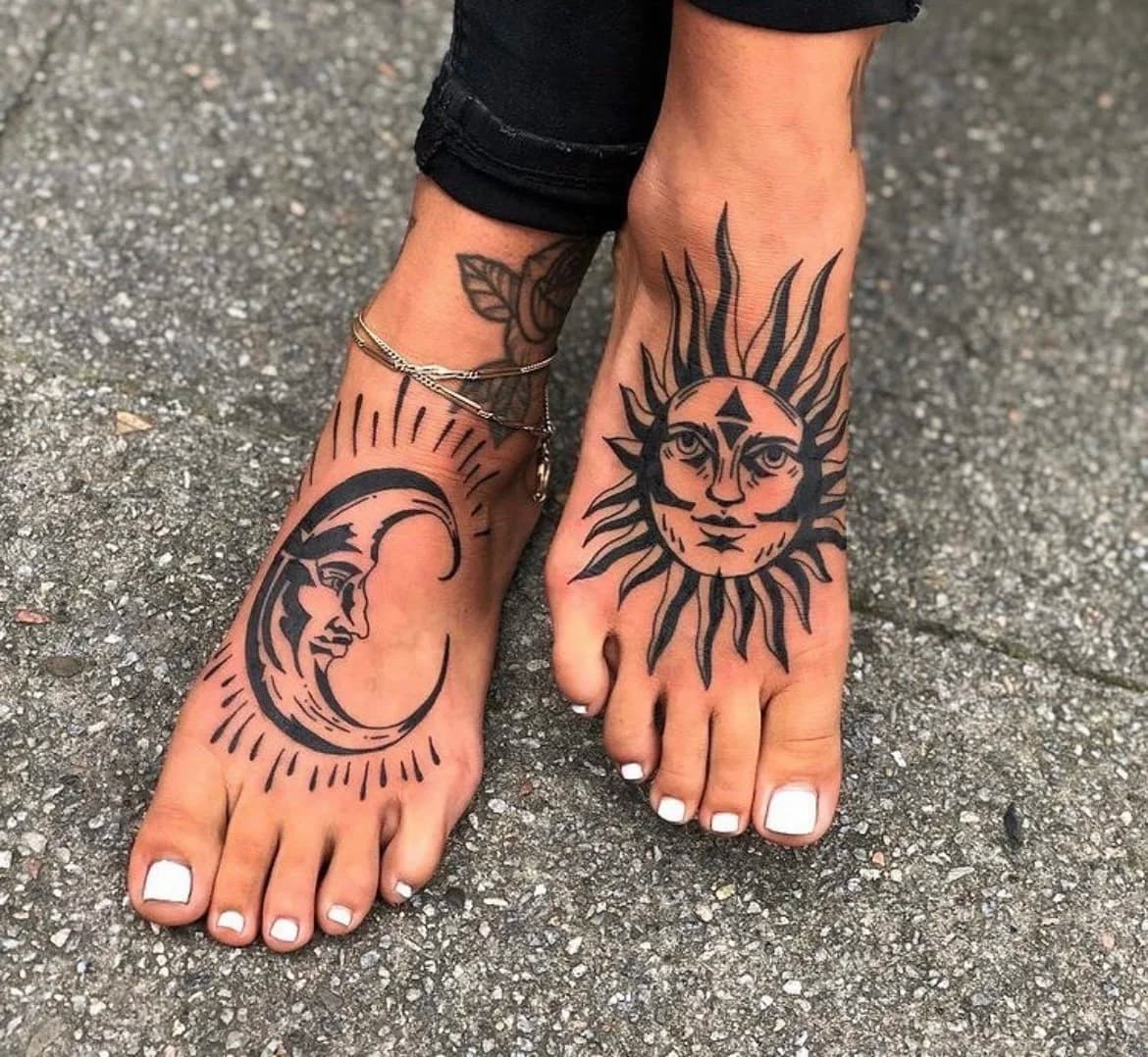 Feet tattoo example