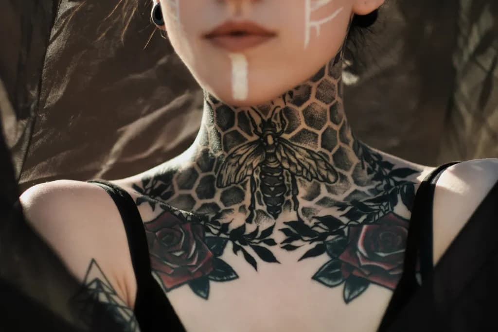 Neck tattoo example
